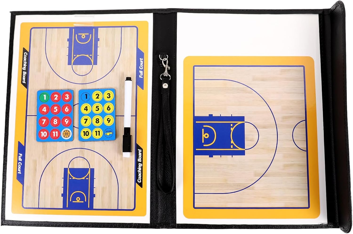KALLORY Basketball Training Board Tactical Board with Dry Erase Surface for Indoor Match Analysis and Strategy Planning