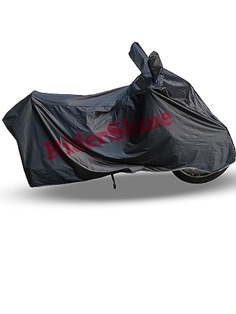 RiderShine 100% Waterproof Bike Body Cover for Hero Splendor Plus (Black)