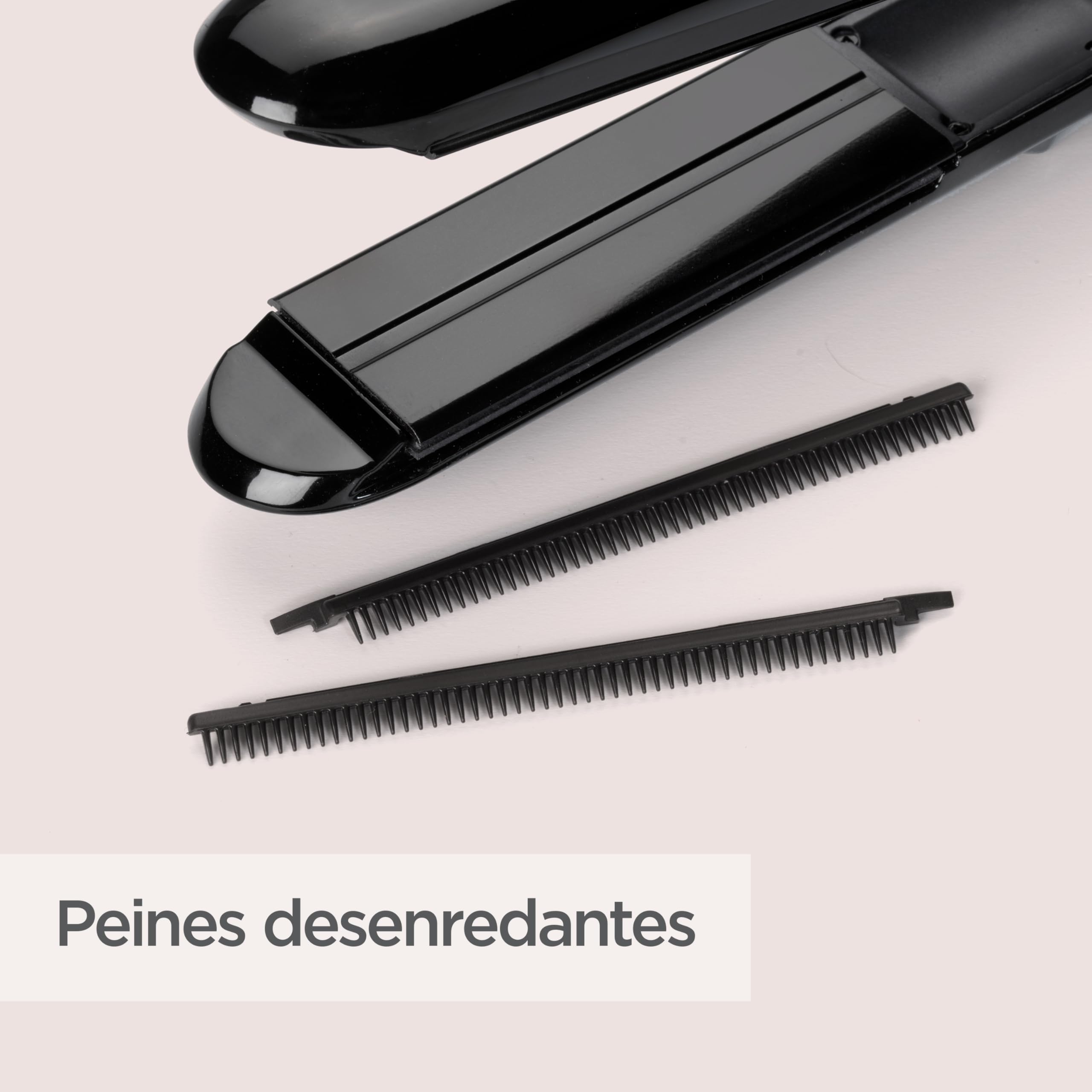 BaByliss Plancha de Pelo con Vapor - Sistema hidratante, Suaviza el Cabello, Placas extra anchas, Cerámica con titanio, Peinados Suaves, Alisador de pelo, 5 ajustes de calor de 150°C a 230°C, ST492E