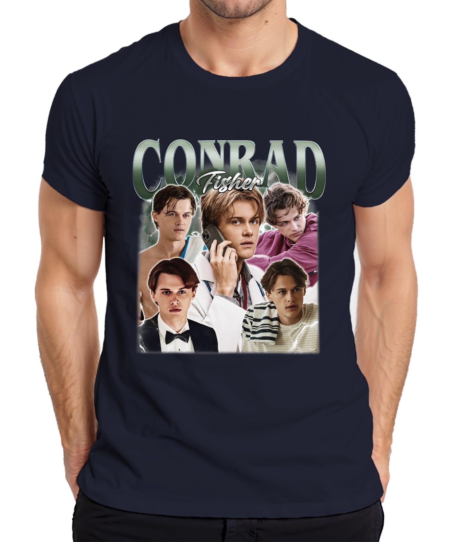 Printera Men's Navy Conrad Fisher 90S Bootleg Summer I Turned Pretty T-Shirt, M