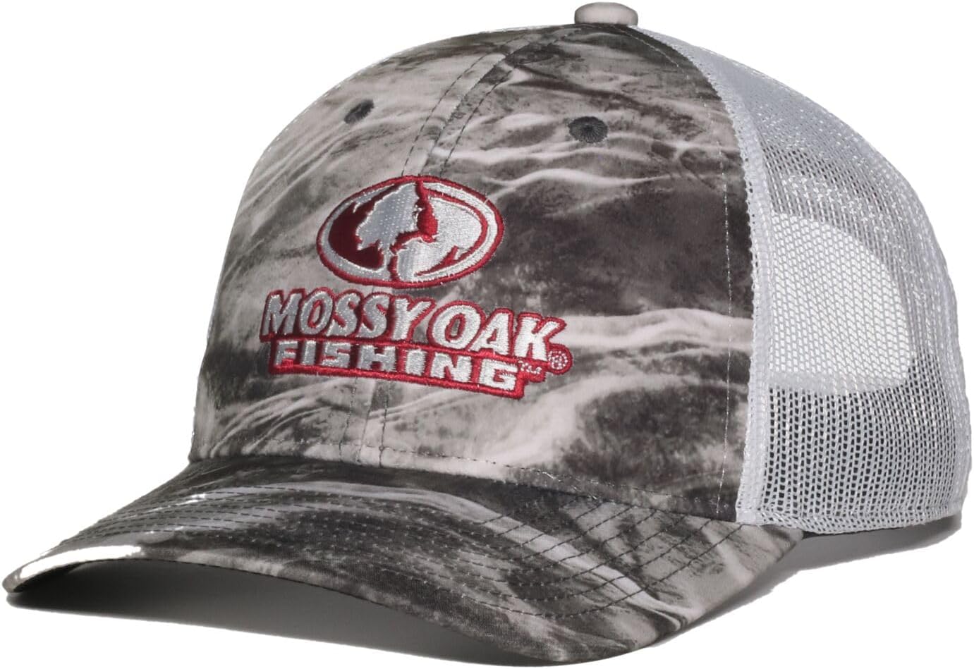 Mossy Oak Elements Agua Manta Fishing Hat – Pro Round Structured Baseball Cap with Mesh Back, Adjustable, One Size