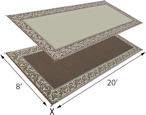 Miniatura 2 de Stylish Camping - Alfombrilla clásica reversible Café/Beige
