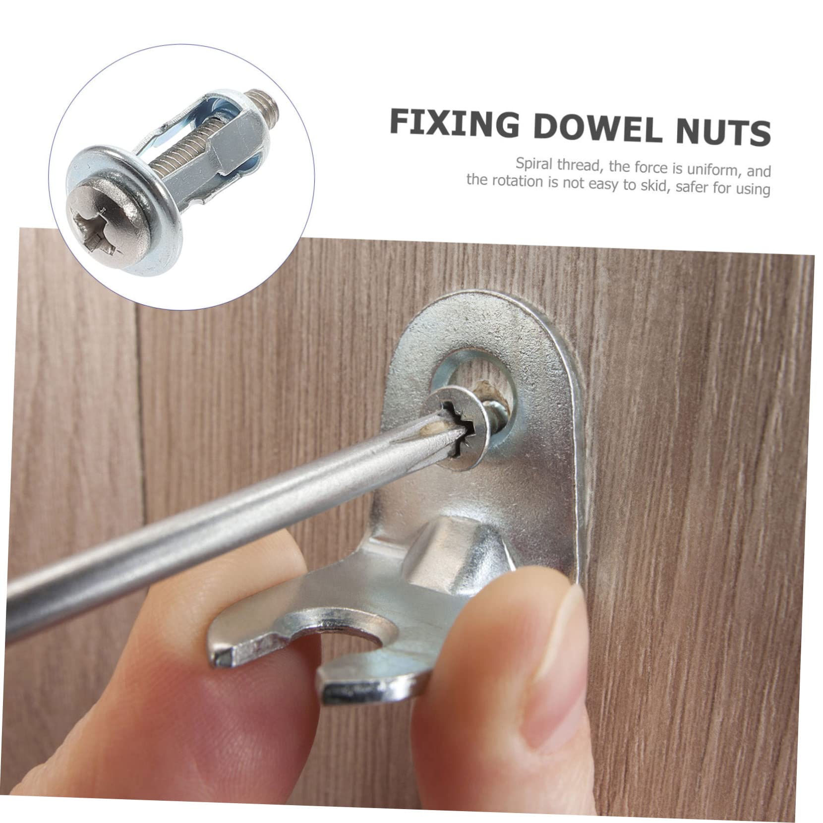 ABOOFAN 50 Pcs Hollow Door Anchor Screw Fasteners Fastener for Wall Cavity Fixing Hollow Door Anchor Hollow Wall Anchor Drywall Anchors Nuts Tool Sheet Galvanized Carbon Steel Baby