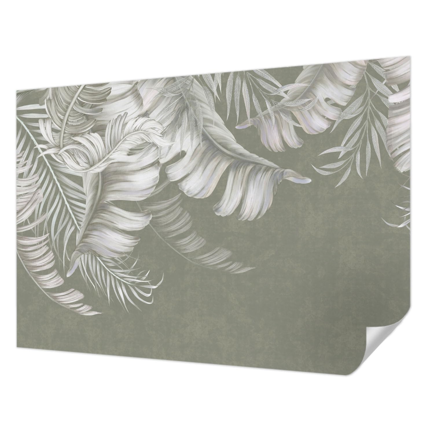 Décor mural adhésif panoramique feuilles délicates 312x219 cm