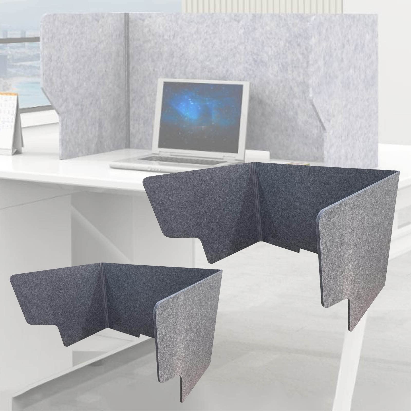 HJYCLFAZU 2 Pack Portable Acoustic Desk Dividers, Freestanding Privacy Partitions, Lightweight Office Partitions for Noise Reduction & Visual Distractions, Foldable Screens