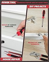 Vista 7 de KINGTOOL Kit de herramientas para el hogar, kit de herramientas de reparación de automóviles para el hogar de 286 piezas con caja de herramientas