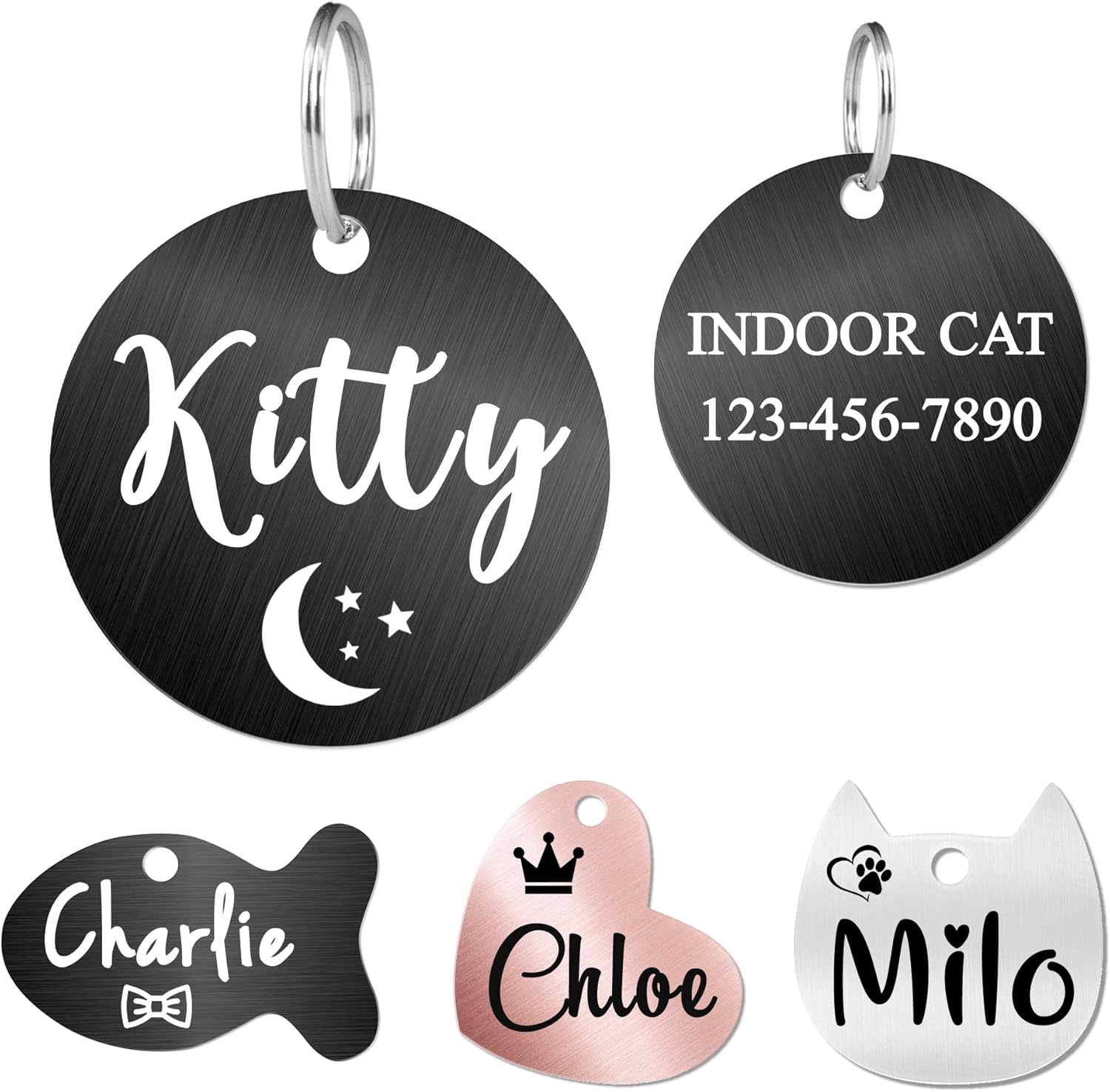 Ultra Joys Cat Tags Personalized Small Cat Dog ID Tag Cat
