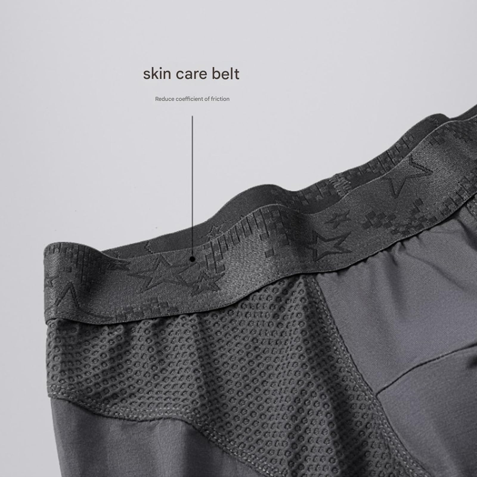 Bokserki męskie z rozszerzoną wersją bielizny męskiej Anti-Wear Double Layer Inner Sleeve Bokserki Szorty Pudełko 2 Paczki-Szary-XL