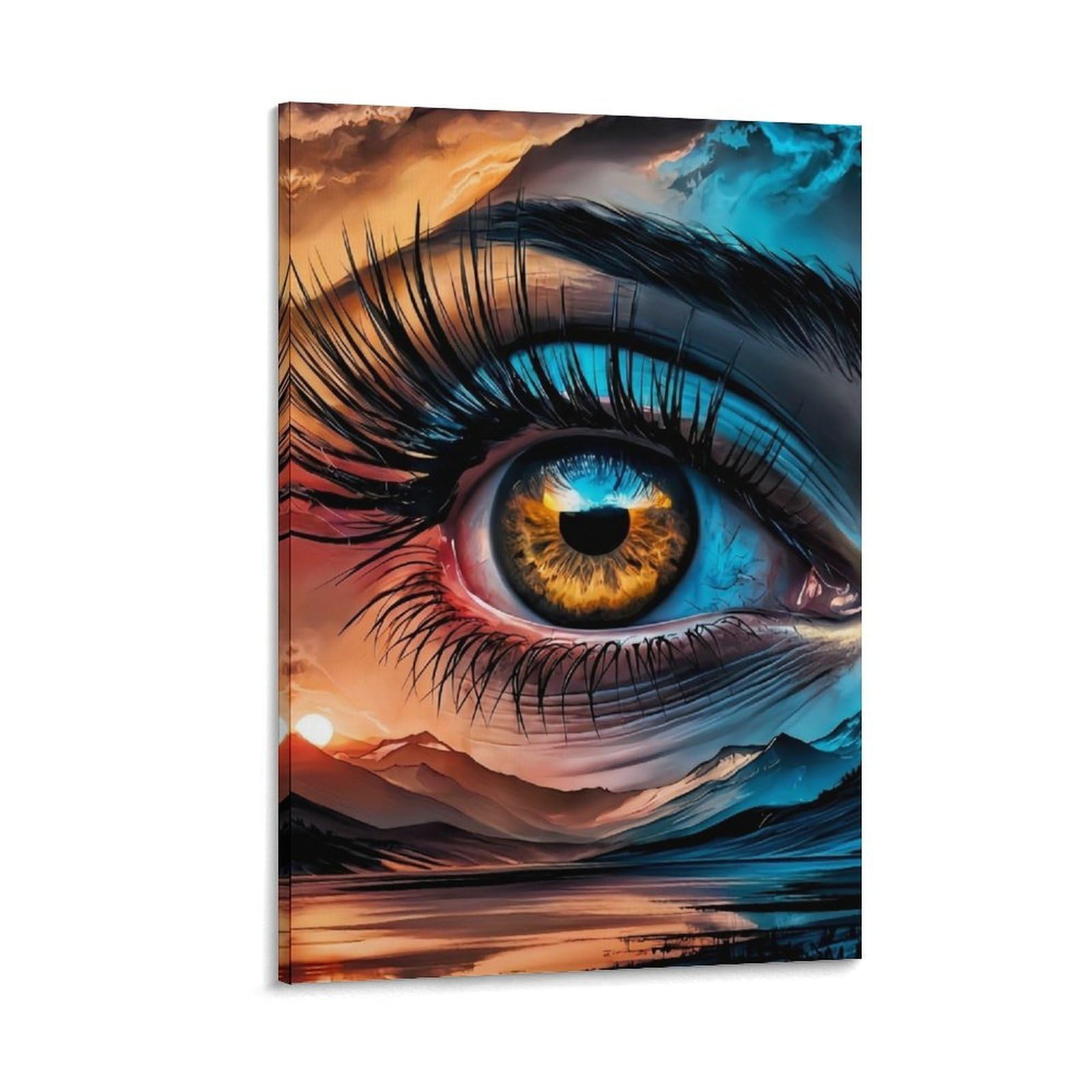 DHBANEIOK Epic Eye Landscape Poster Artwork Giclee Canvas Prints Modern Canvas Wall Art Picture Wall Hanging for Home Decorations 24x36inch(60x90cm)