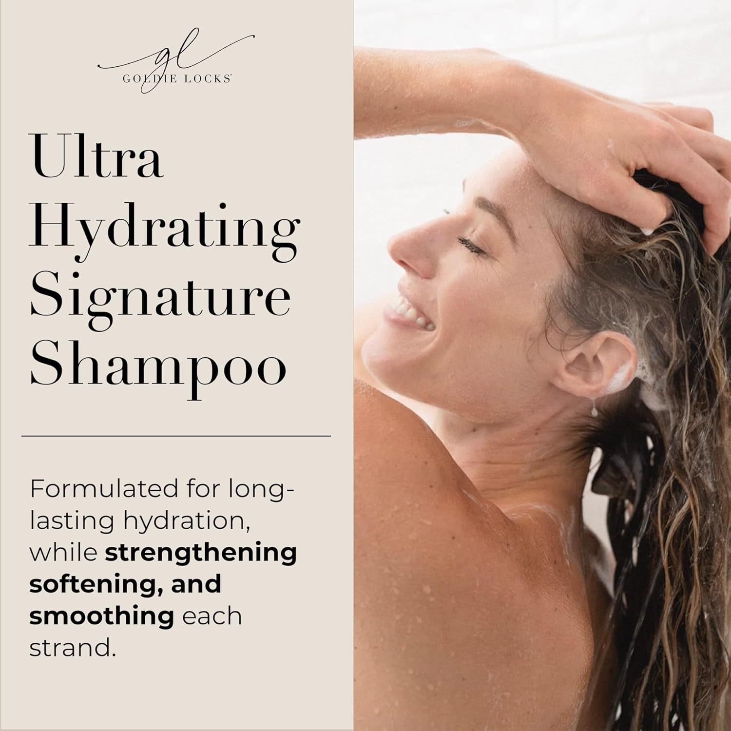 Goldie Locks Ultra Hydrating Shampoo & Conditioner Set - Sulfate-Free, Paraben-Free - for Frizz Control, Shine & Strength - Color & Extension Safe - Protein-Free - 2 x 8.45 fl oz (Packaging May Vary) - Image 3