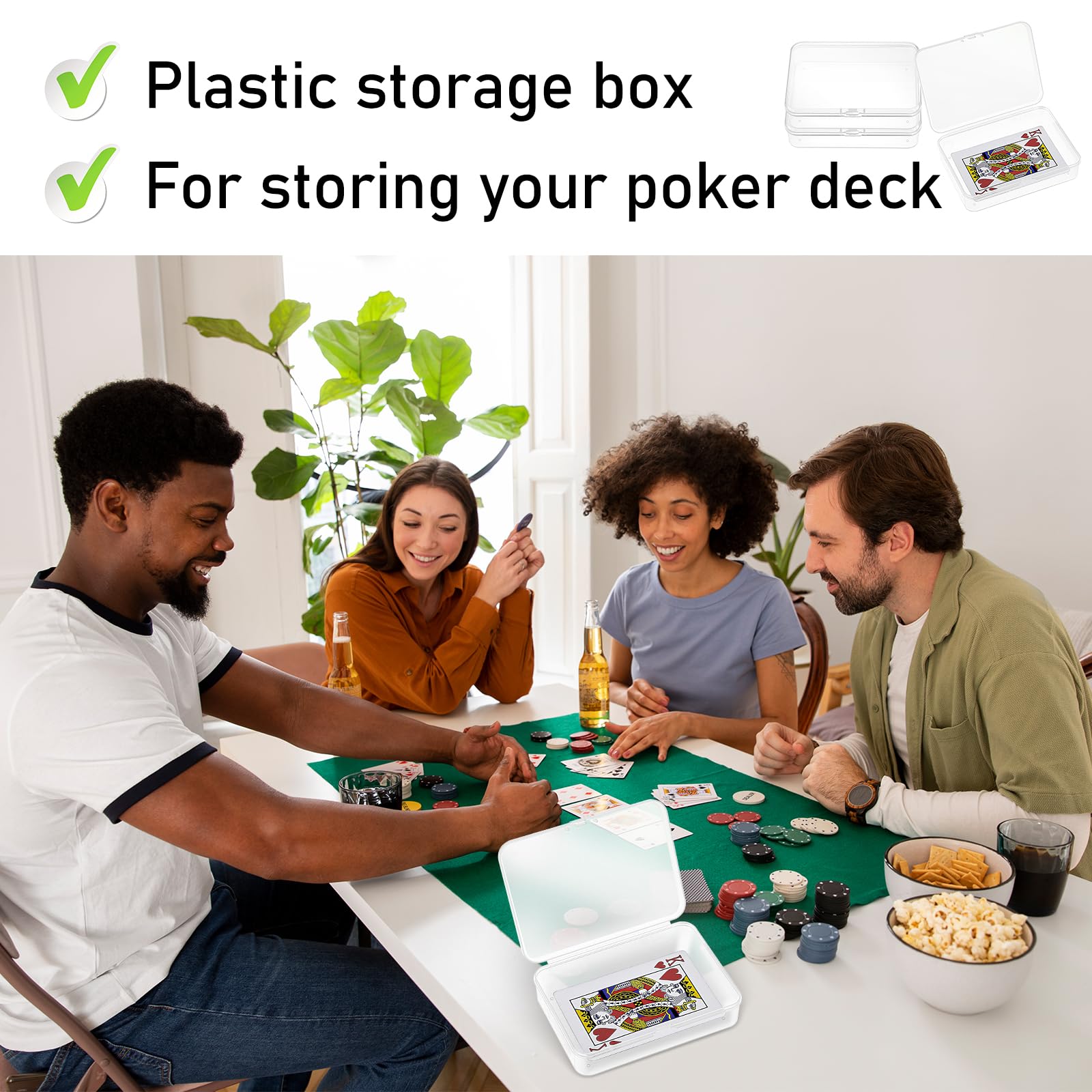 Aster Etui na Karty do Gry - Przezroczyste Plastikowe Pudełko na 100 Kart Kolekcjonerskich MTG TCG