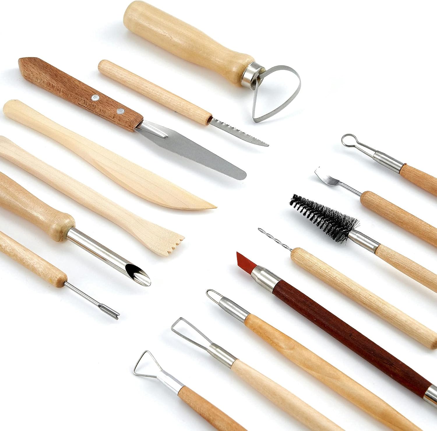 TEMONTIAN Pottery Clay Sculpting Tools,Double Sided Polymer Clay Tools, Sculpting Clay,43Pcs Double Sided Ceramic Clay Carving Tool Set with Carrying Case Bag for Beginners (Black) : Arts, Crafts & Sewing