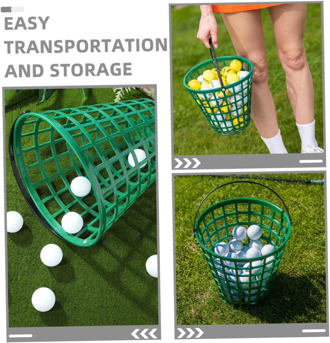 Zerodeko 2pcs Golf Ball Storage Container Hollow Holder for Efficient Golf Ball Collection