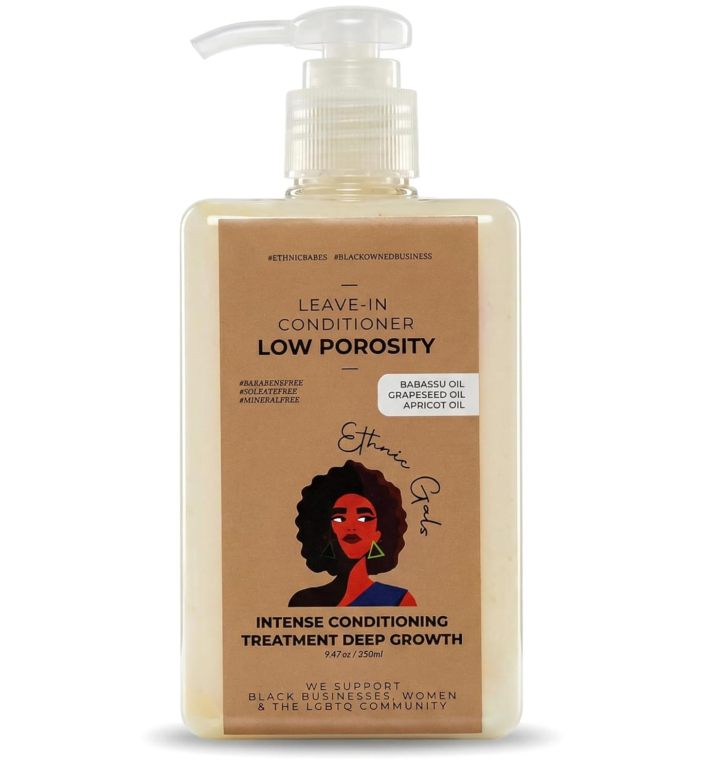 Low Porosity Leave In Conditioner, with Shea Butter & Aloe - 9.5 fl oz - Deep Moisturizing Conditioner Hydration for Curly Natural Hair, Low Porosity Hair Products | Ethnic Gals