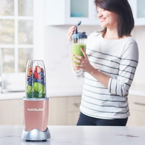 Miniatura 9 de NutriBullet NB9-1301RG Pro - Sistema de licuadoramezclador, 13 piezas, color oro rosa, 900 W