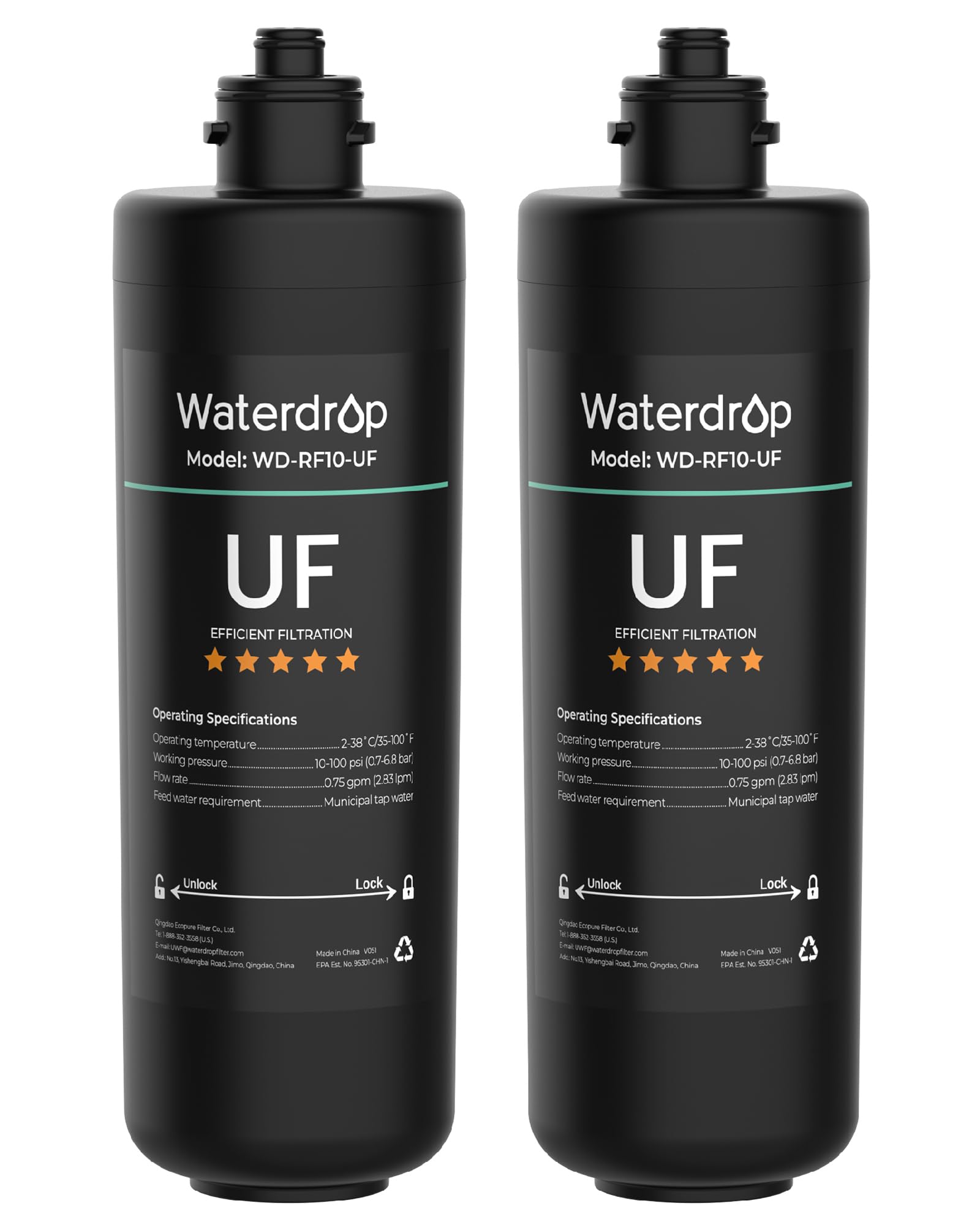 Waterdrop RF10-UF Water Filter Replacement for WD-10UA/10UA-UF/10UB/10UB-UF