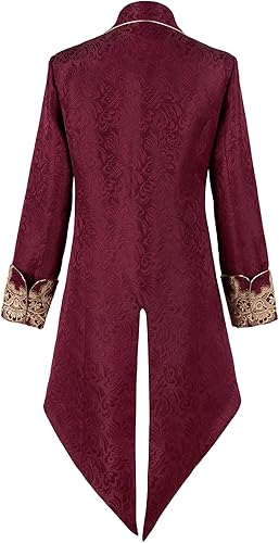 Miniatura 3 de Chaqueta medieval para hombre, bordado, vintage, gótico, steampunk, esmoquin