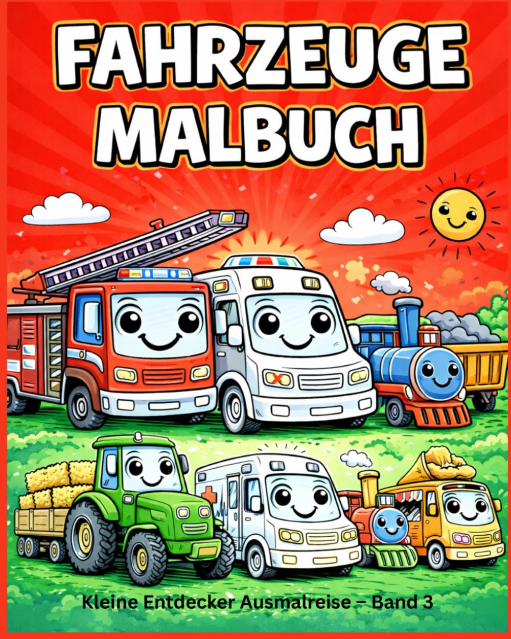 Das große Fahrzeuge Malbuch für kleine Entdecker!: Kleine Entdecker Ausmalreise – Band 3