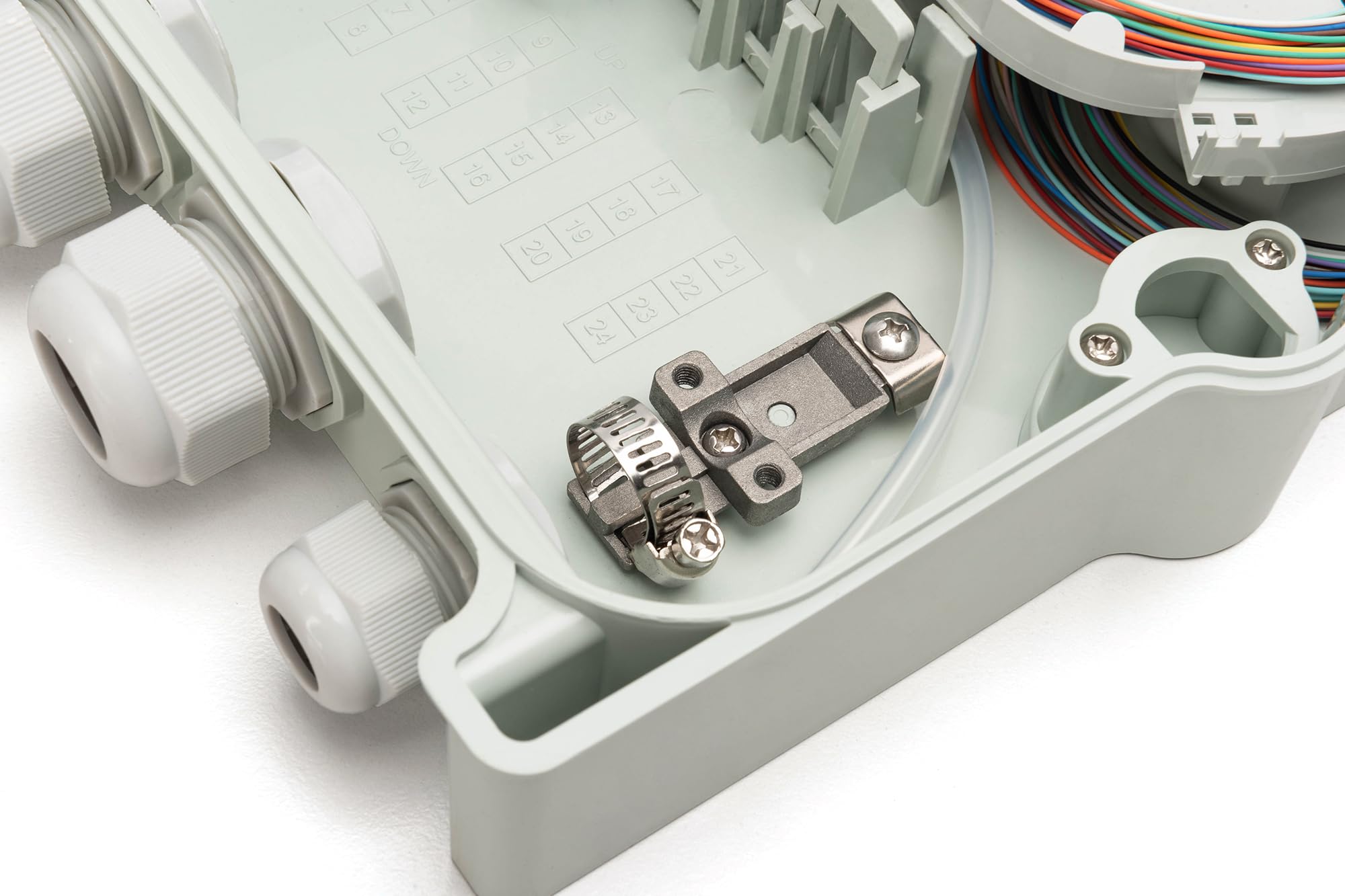 DIGITUS Caja de conexión de fibra óptica – OS2 – 3 conectores LC/PC | Premontado – 12 fibras – FTTH/FTTB – para interior y exterior – IP65 – Gris