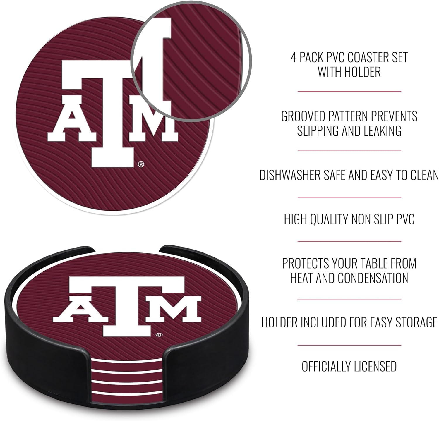 Rico Industries NCAA 4pack Coaster Set - Classic Favorites - Image 5