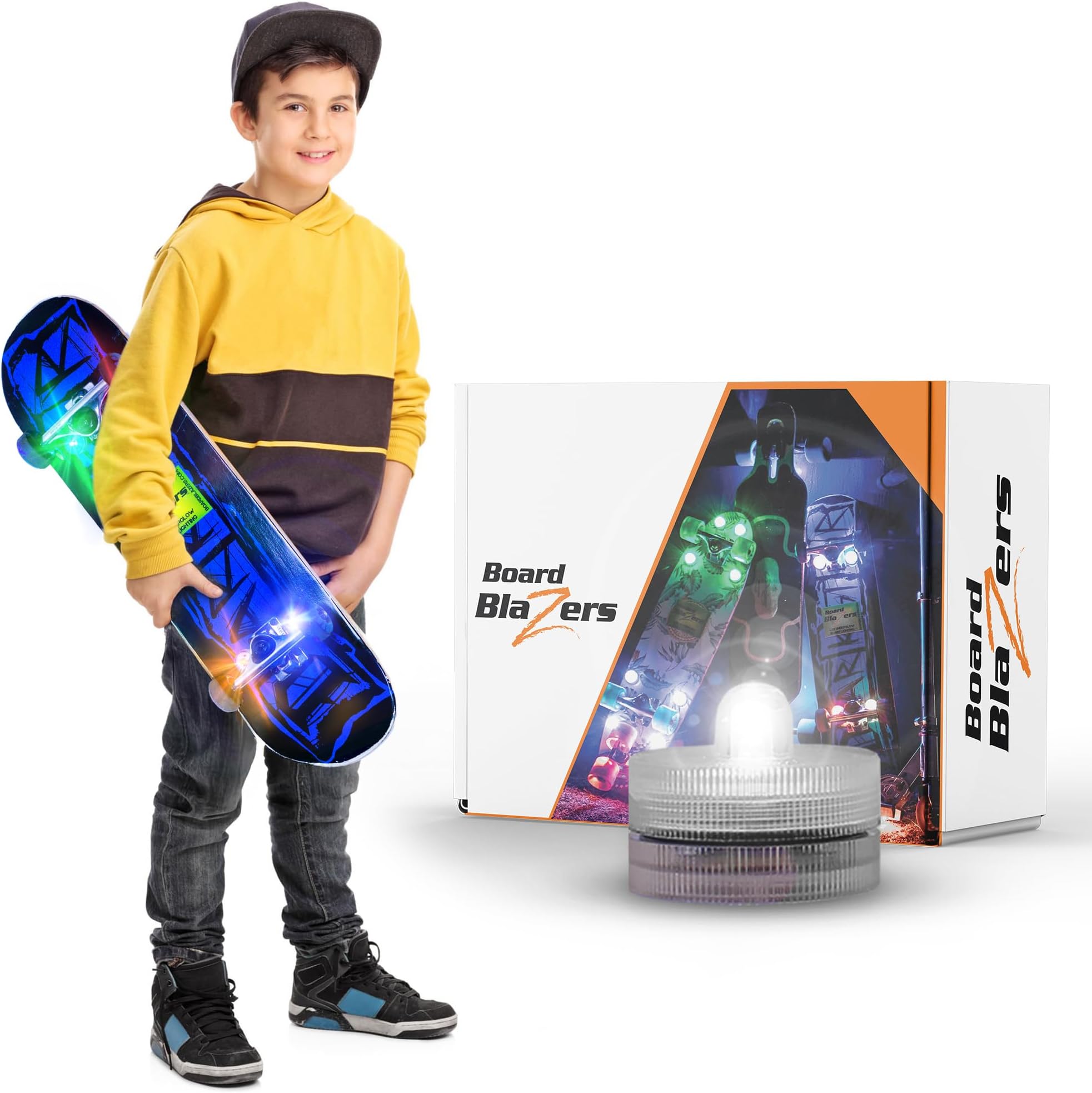 Board Blazers LED Skateboard Lights Underglow - Ideal Skateboard Gift - Perfect LED Longboard Light or Scooter Light Great Stocking Stuffer for Kids