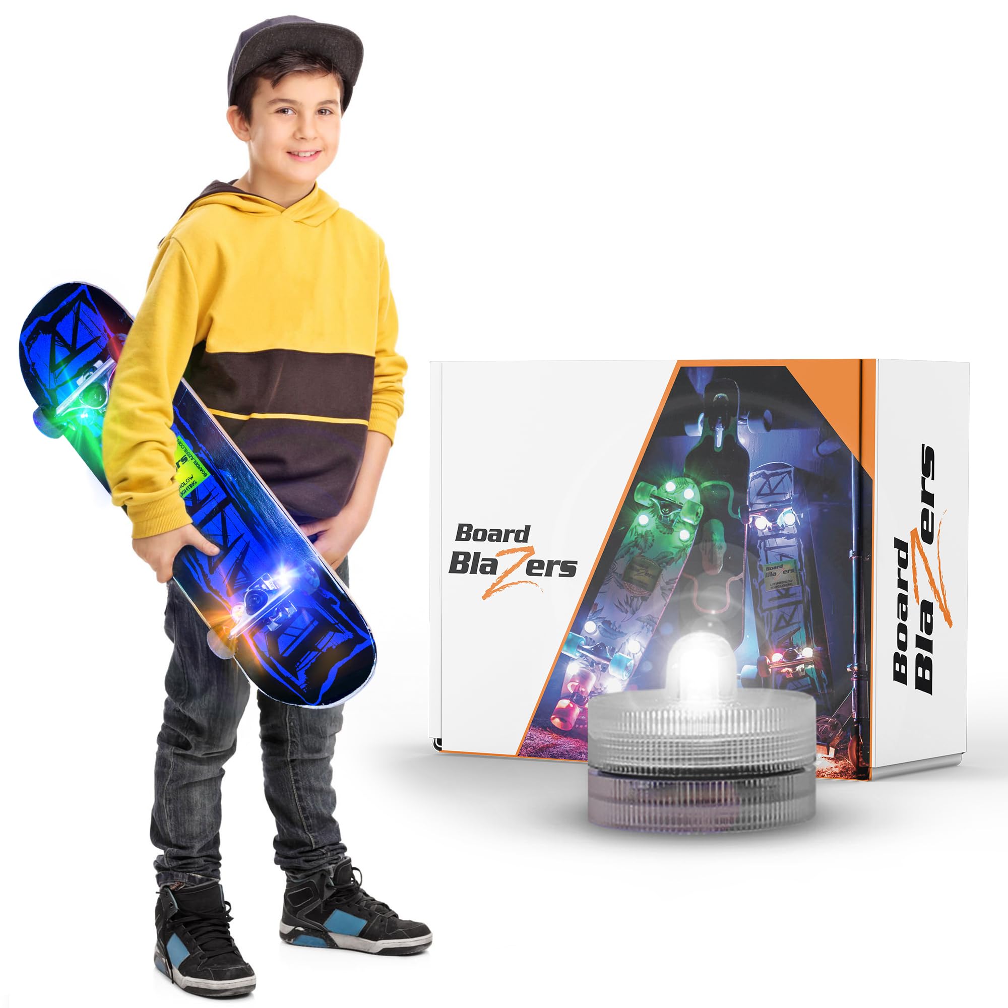 Board Blazers LED Skateboard Lights Underglow - Ideal Skateboard Gift - Perfect LED Longboard Light or Scooter Light Great Stocking Stuffer for Kids