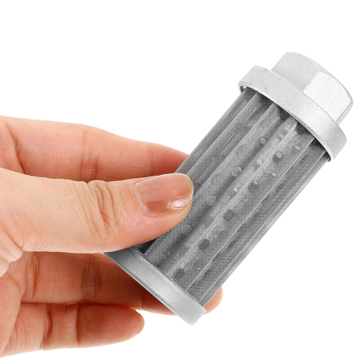 Hydraulic Metal M18x1.5 Suction Strainer Filter Replacement, Silver