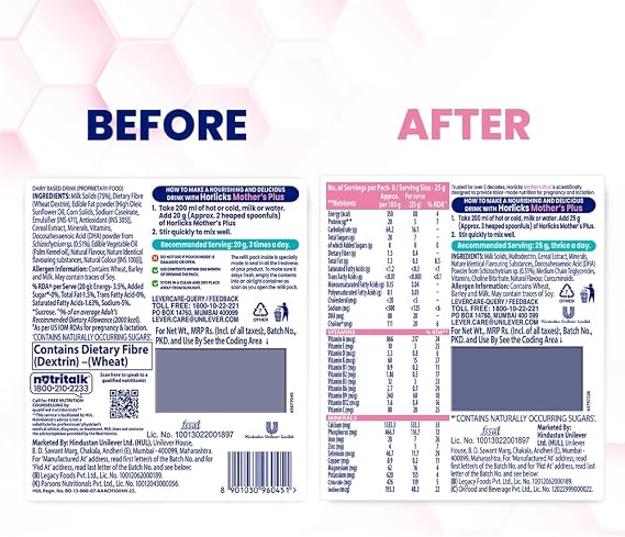 Mother's Horlicks Health and Nutrition Drink - 200 g Refill Pack (Vanilla Flavor)