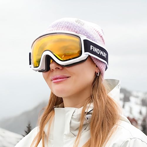 Miniatura 51 de Findway - Gafas de esquí para usar sobre anteojos, para nieve y snowboard, para hombre, mujer y jóvenes, 100 % protección contra rayos ultravioleta