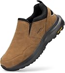 FitVille Men's Wide Slip on Shoes for Men Hiking Loafers Go Walking Shoes Trekking Trails Sneakers with Arch Support