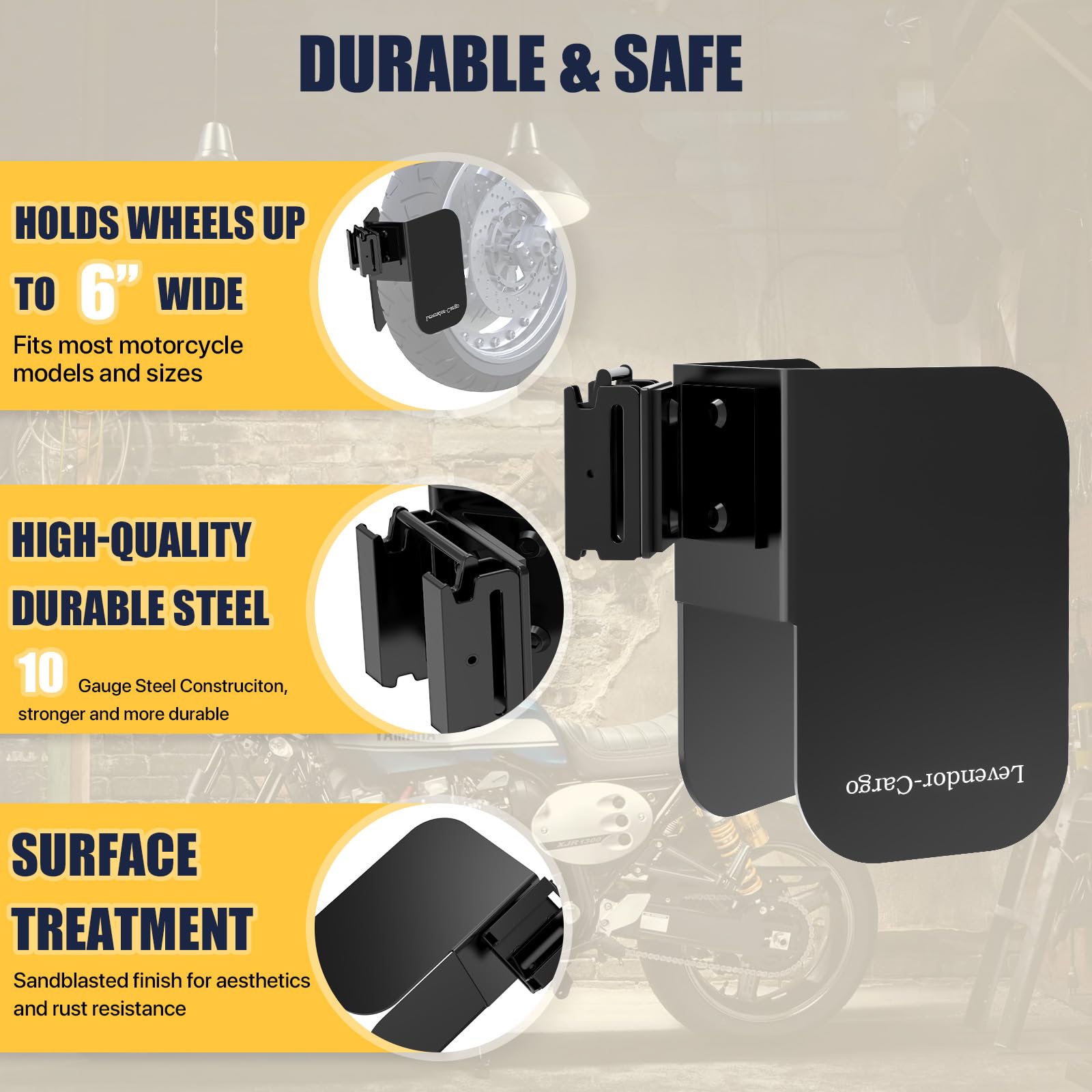 Ruiru Bro 1pcs E Track Motorcycle Chock,E Track