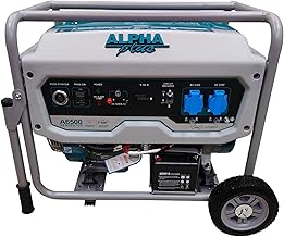 ALPHA PLUS A6500-5500 Watts Remote Start Generator & Push Button Start & Recoil|Petrol Heavy Duty Engine|Automatic Choke|Ultra Strong Frame & Body|Home Use & Commercial Use|Life Time Spare Support
