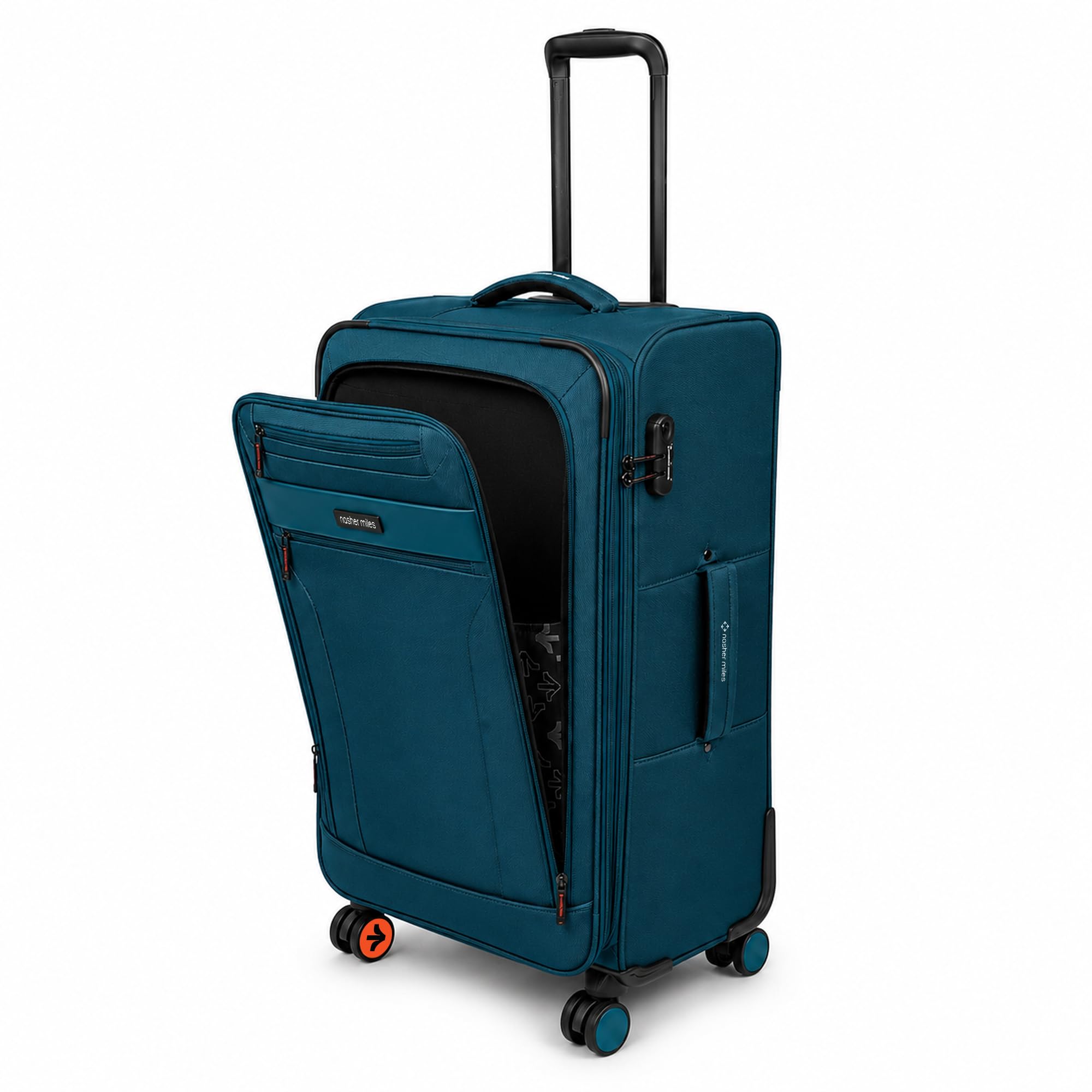 Berlin Expander Soft-Sided Polyester Check-in Luggage 28 inch | 75cm | 8 Wheels Large Trolley Bag for Travel | Suitcase (Teal)-image-27