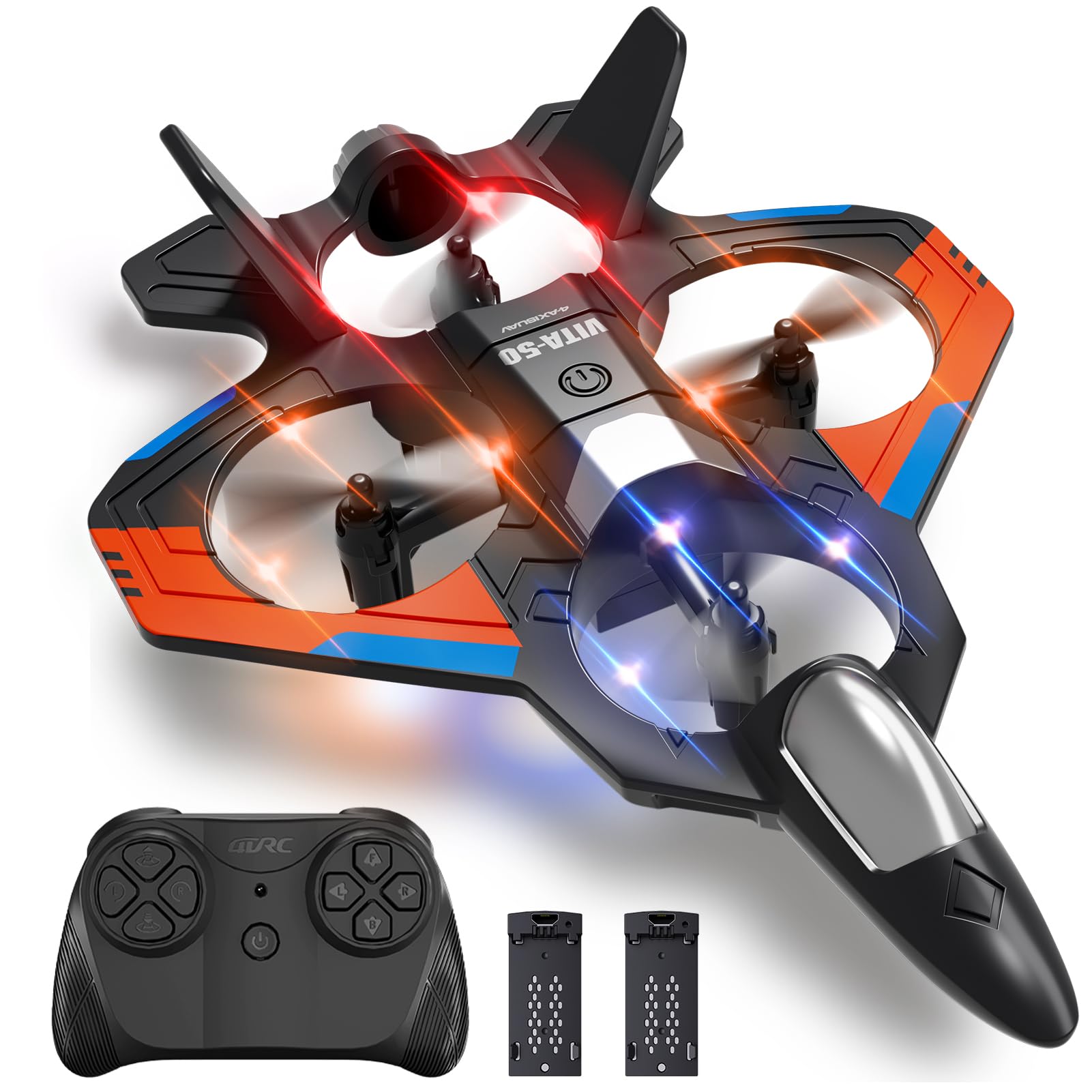 4DRC RC Planes Remote Control Airplanes for Kids, Foam Remote Control Planes for Kids Adults Beginners, Remote Control Helicopter Fighter Jet Drones for Kids Adults, 360° Flip Easy to Fly