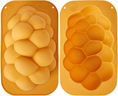 Miniatura 6 de The Dreidel Company Molde de silicona para hornear trenzado de jalá para pan, molde para hornear trenzado kosher perfecto para hornear, no requiere
