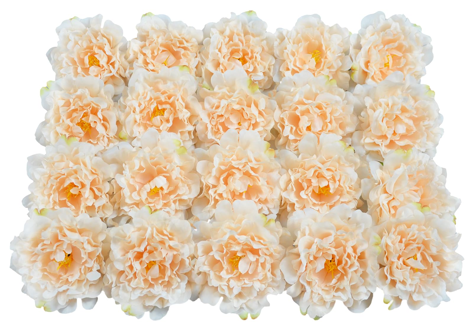 Photo 1 of DH EYB Artificial Peony Flowers, 20 Pcs Nude Bulk Heads with Stems