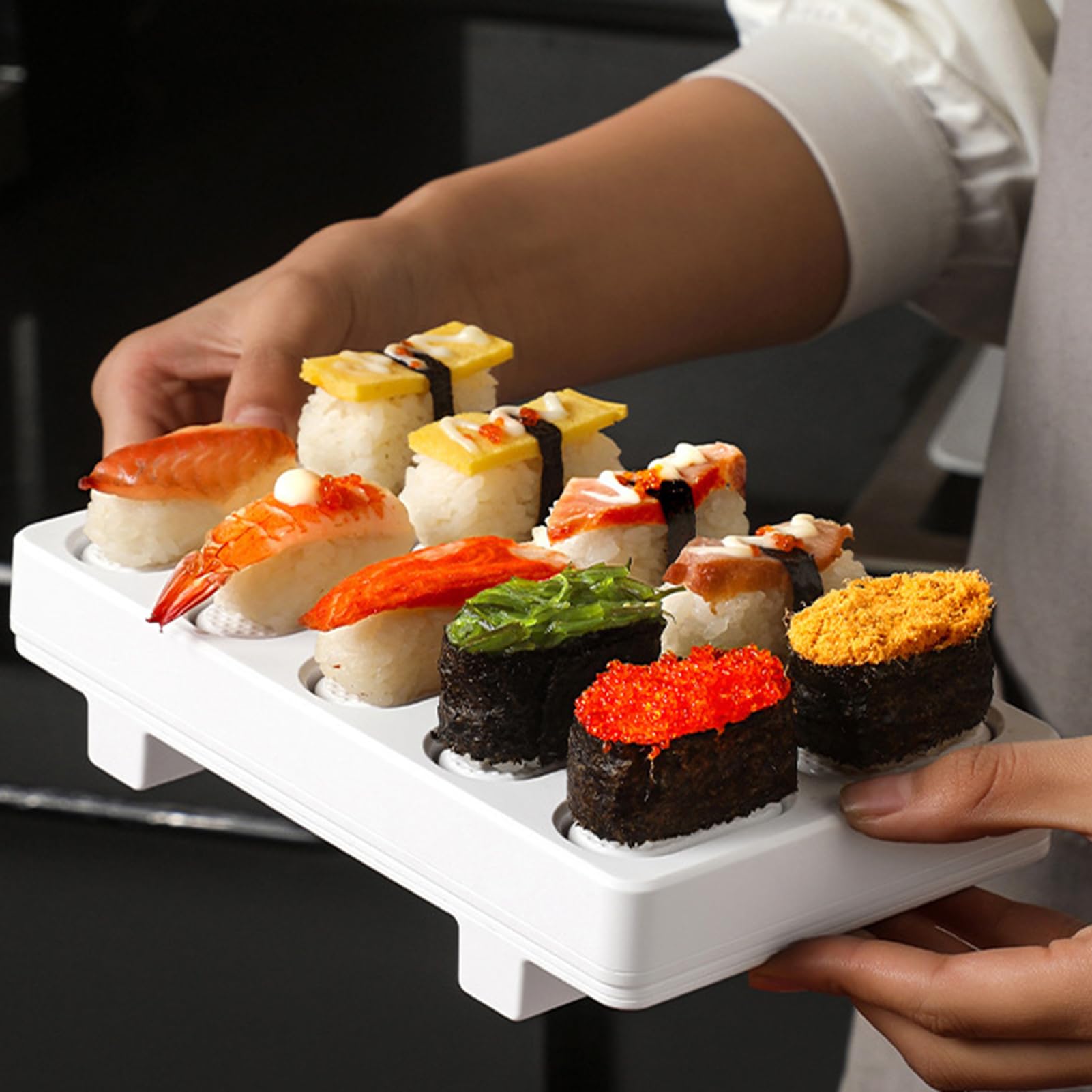 Generisch Machine à sushi - Accessoires de cuisine et ustensiles pour la préparation - Moule à sushi - Pour la , les amis, l'école, le restaurant, la ferme, le camping, le pique-nique, la