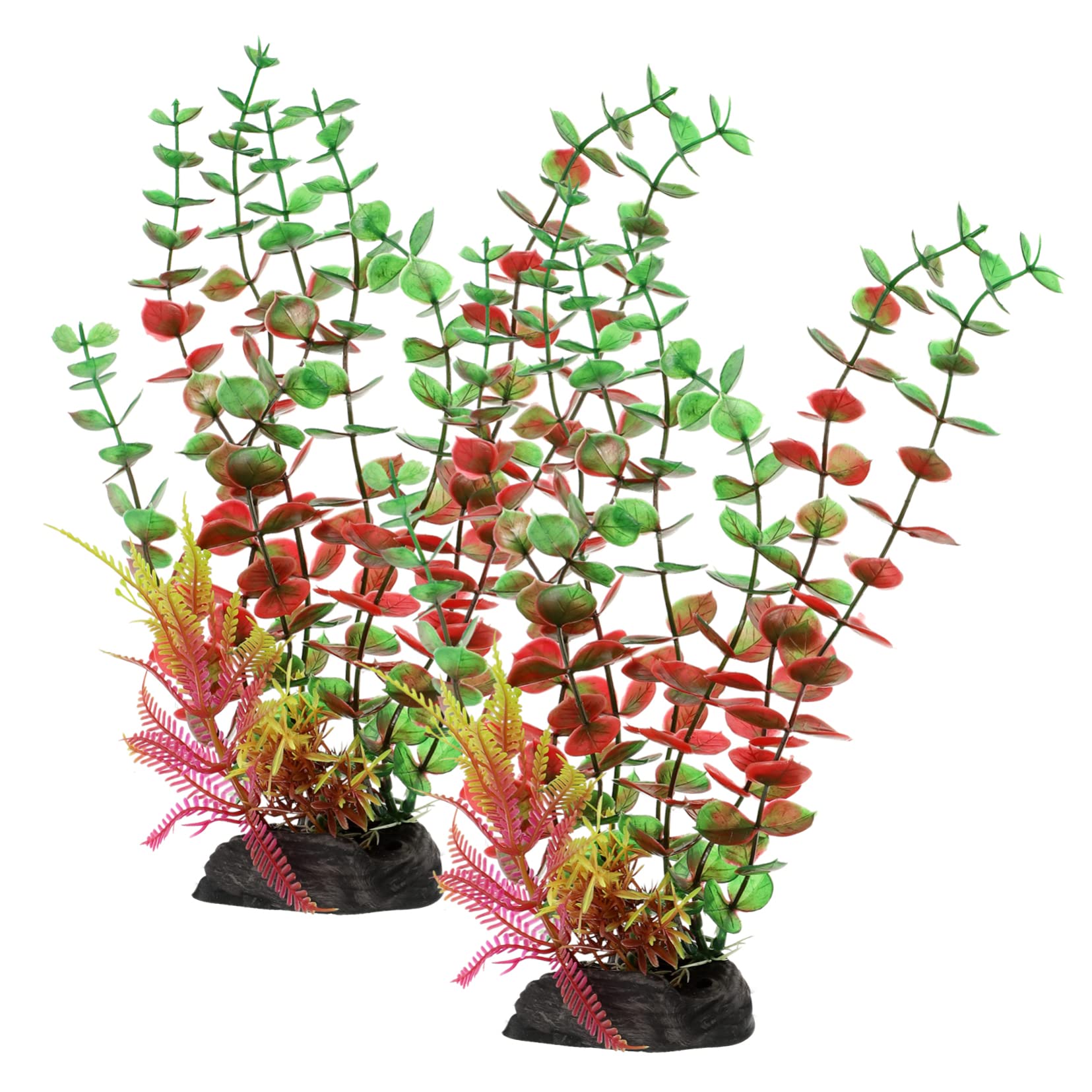 YARNOW 4 Juegos Plantas De Paisajismo para Acuarios Plantas Artificiales Suministros para Peceras De Acuario Resistentes Al Desgaste Decoraciones para Peceras 2 Piezas * 4