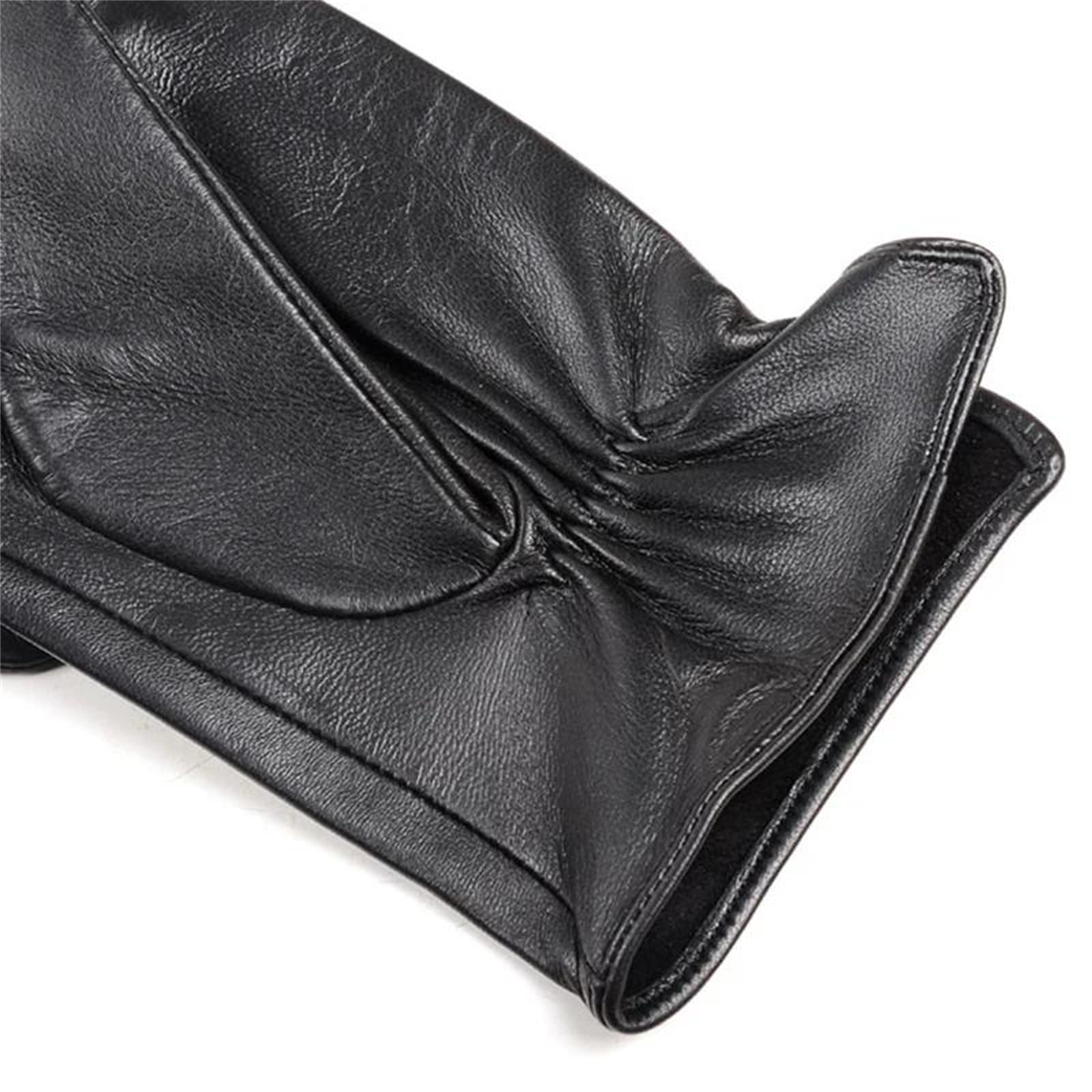 Guantes de piel de oveja auténtica morada para hombre, sin forro, abertura lateral, para pantalla táctil, mensajes de texto, conducción, moda
