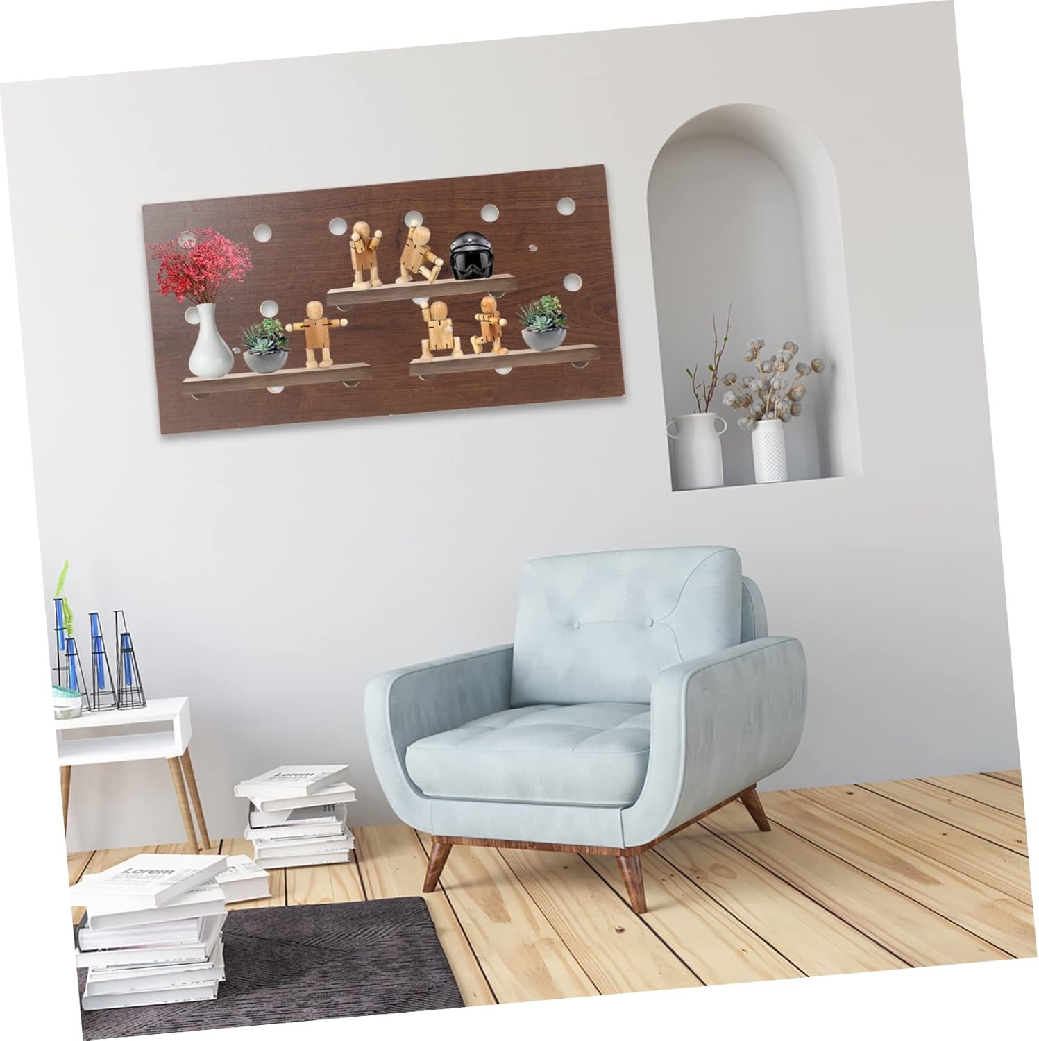 Pegboard Storage Rack Large Shape Wall Mount DIY Home Office Organization Easy Install Craft Wall Organizer