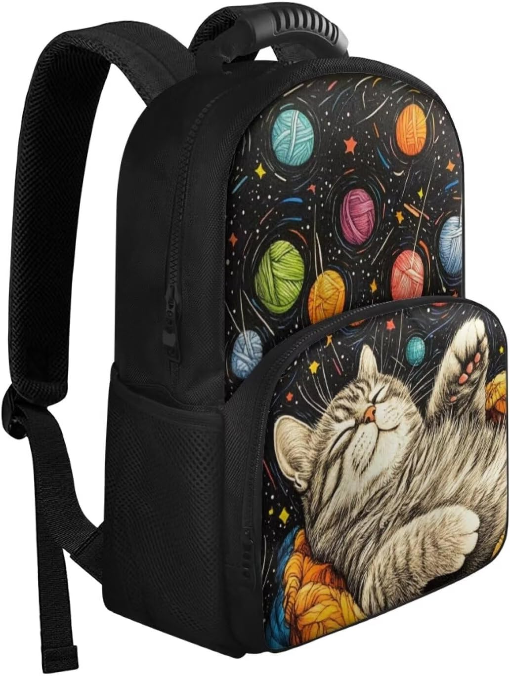 COEQINE Cute Cat Large Travel Backpack for Women Men Travel Large Capacity Water Resistant Leak Proof Lunch Bag Nurses Gifts for Women Work Picnic Fits 15.6 Inch Laptop