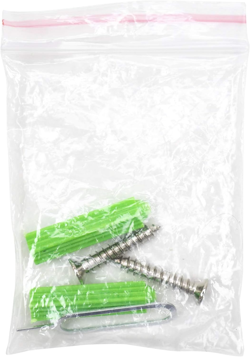 Mounting accessories for PNI HS530 Flood Detector, including screws and wall anchors.