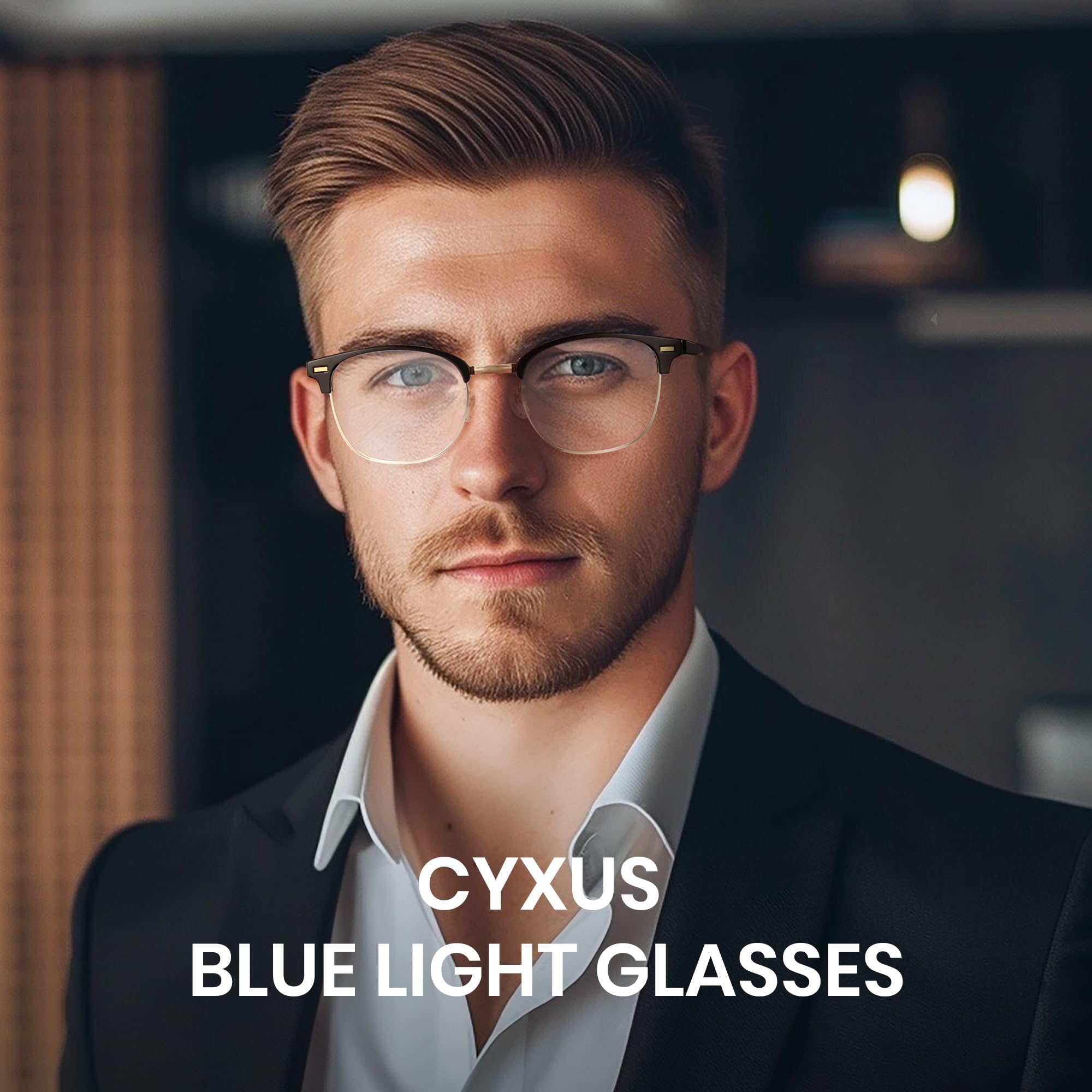 Cyxus Occhiali anti-luce blu da uomo e da donna, con filtro UV per ridurre l'affaticamento degli occhi e bloccare lo schermo del computer 8195
