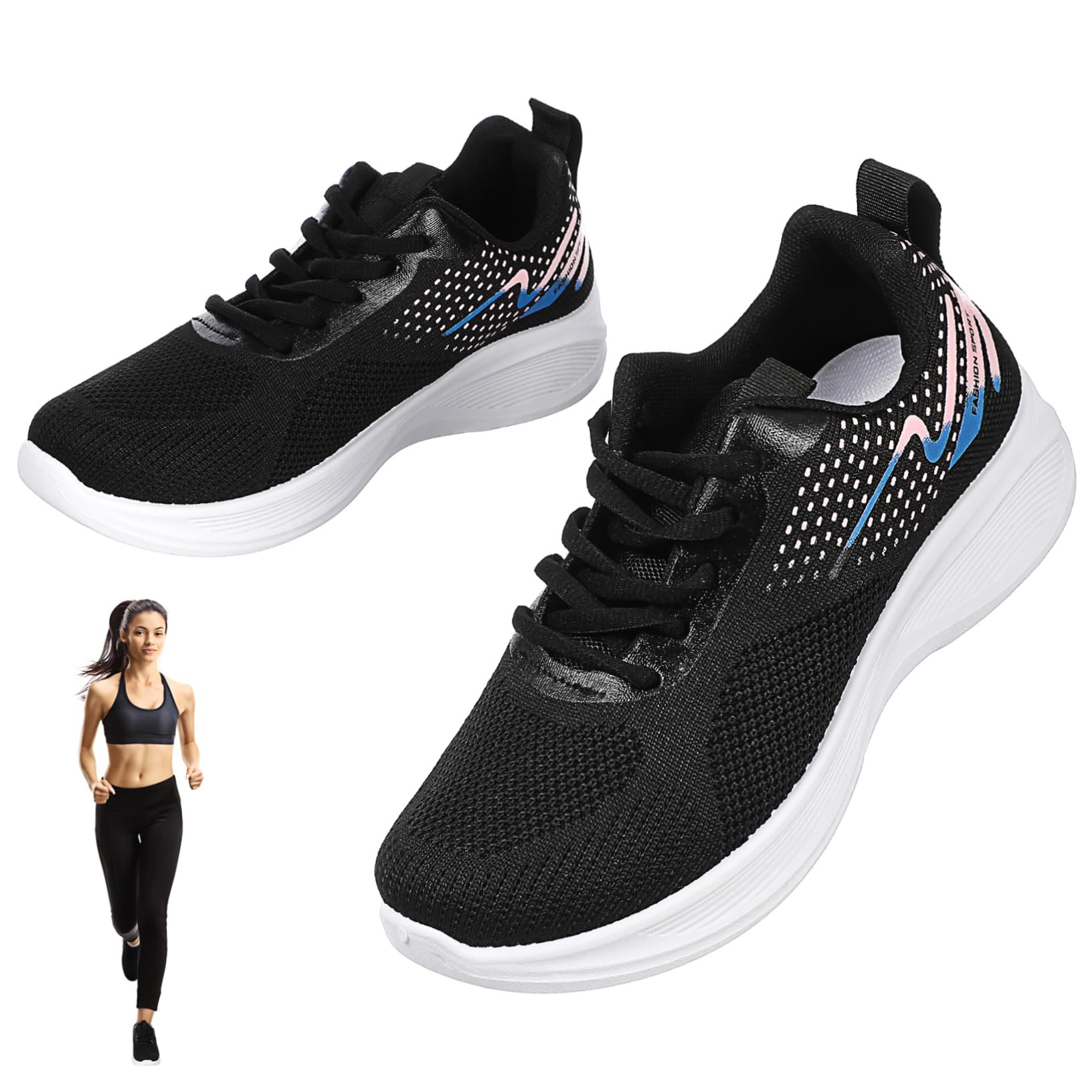 Zapatillas running de mujer ligeras para evitar resbalones y pies cansados al entrenar 8