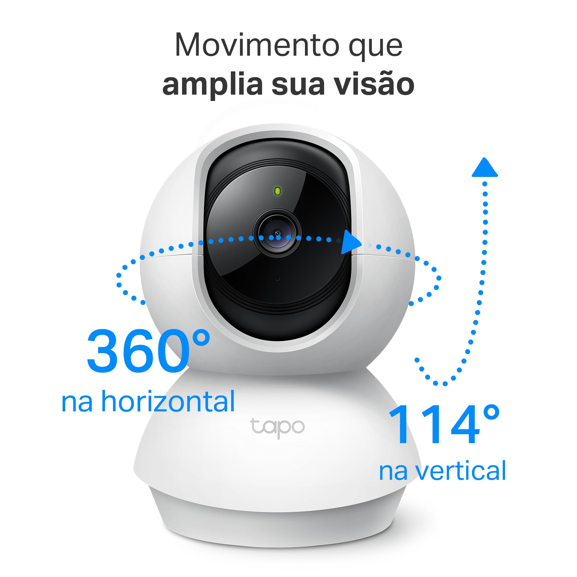 Tapo 1080P Camera Interieur WiFi 360° Connectée Smartphone,C200