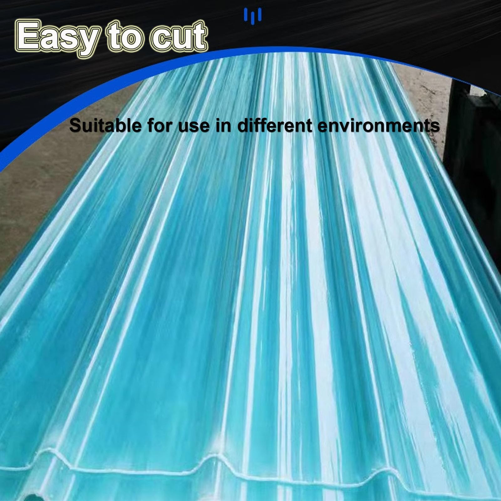 Hojas De Techo Corrugado, Planchas Transparentes Tejados De 1 Mm De Espesor, Placa De Iluminación Natural De Fibra De Vidrio, Placa Ondulada Anti-UV Para Uso En Exteriores (0.9×1.7m/35×67in)