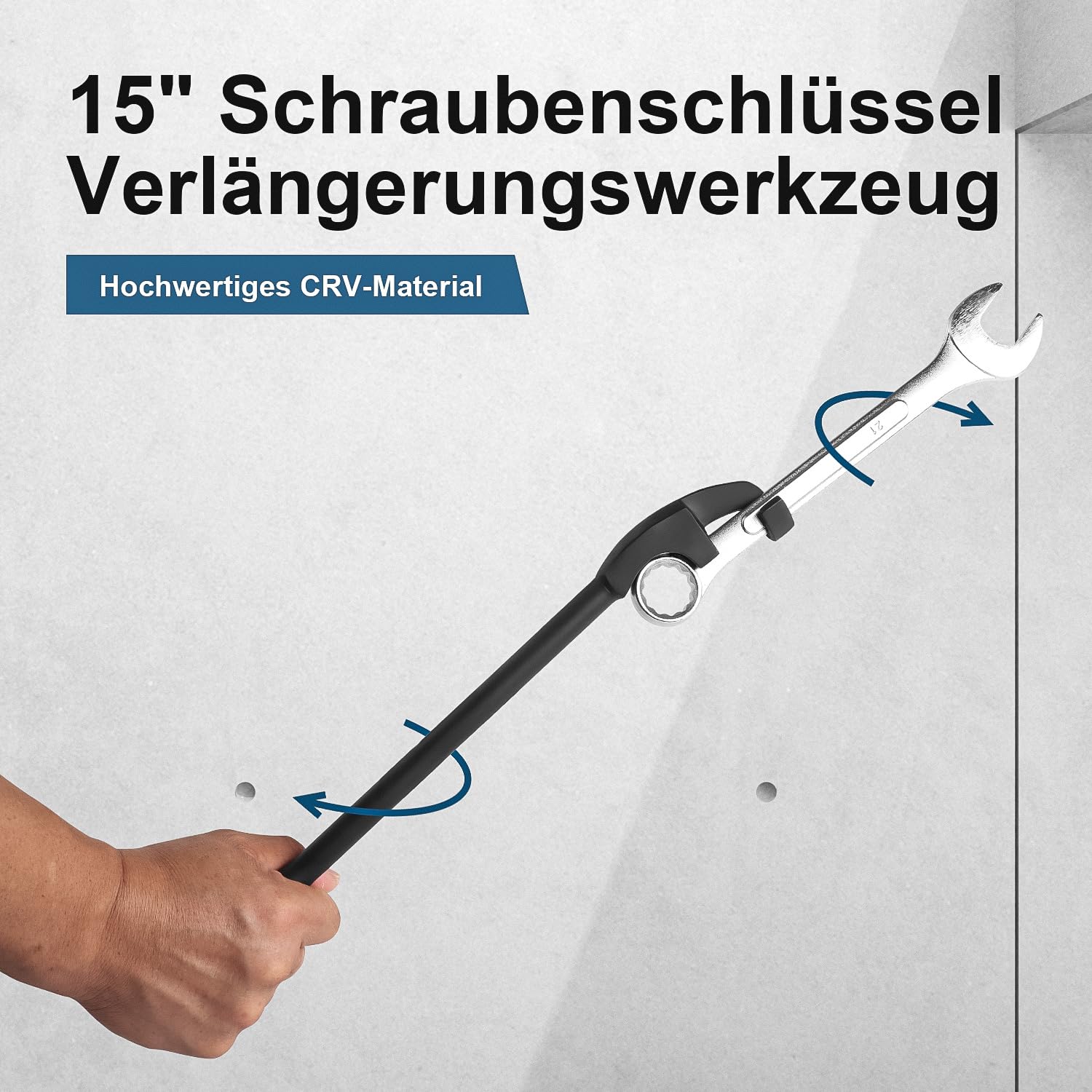 Schraubenschlüssel Verlängerung,Universal Schlüsselverlängerung für maximale Hebelwirkung für Autoreparatur und Mechanik, mit rutschfestem Griff Schwarz