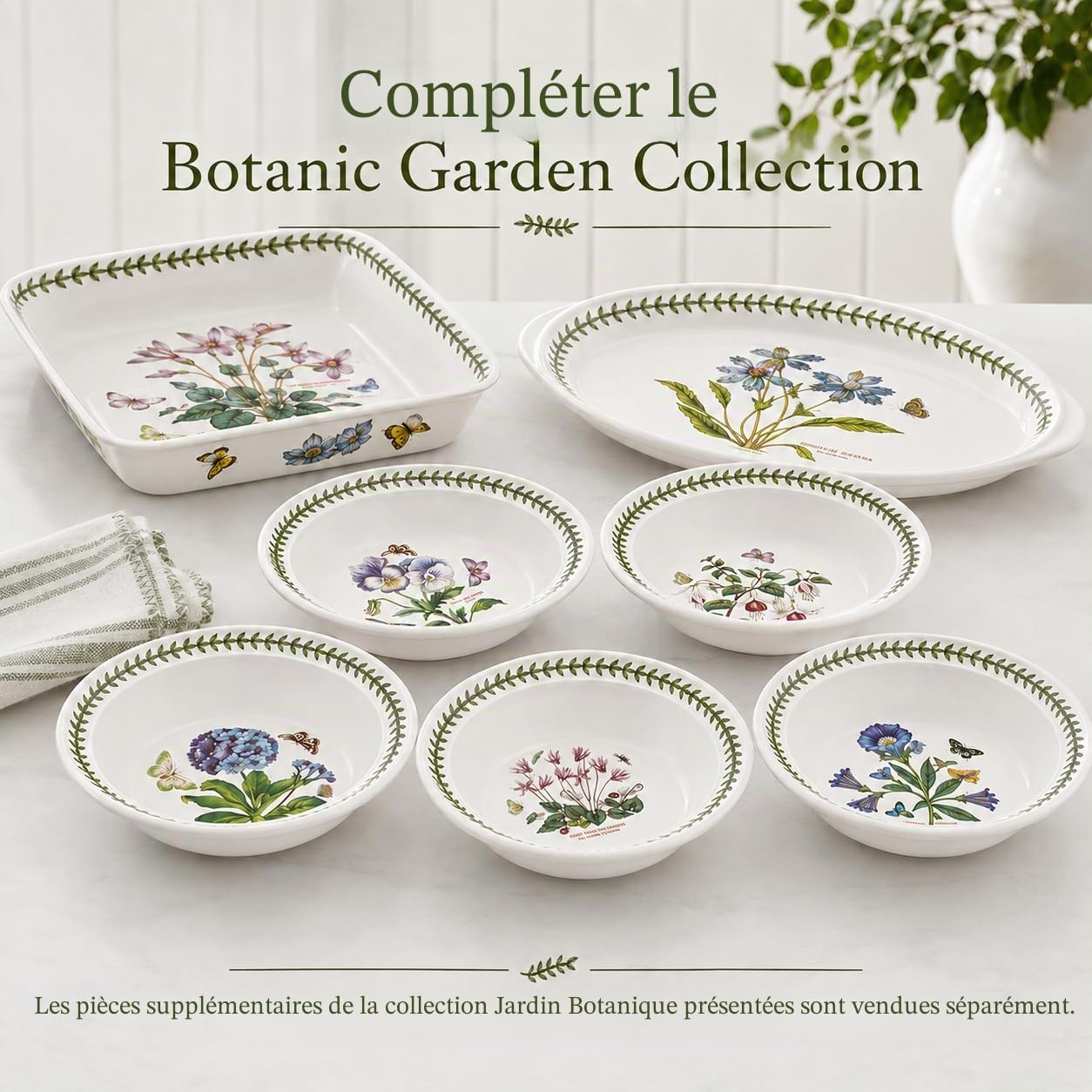 Portmeirion Botanic Garden Lot de 6 bols à soupe Dia.22 cm