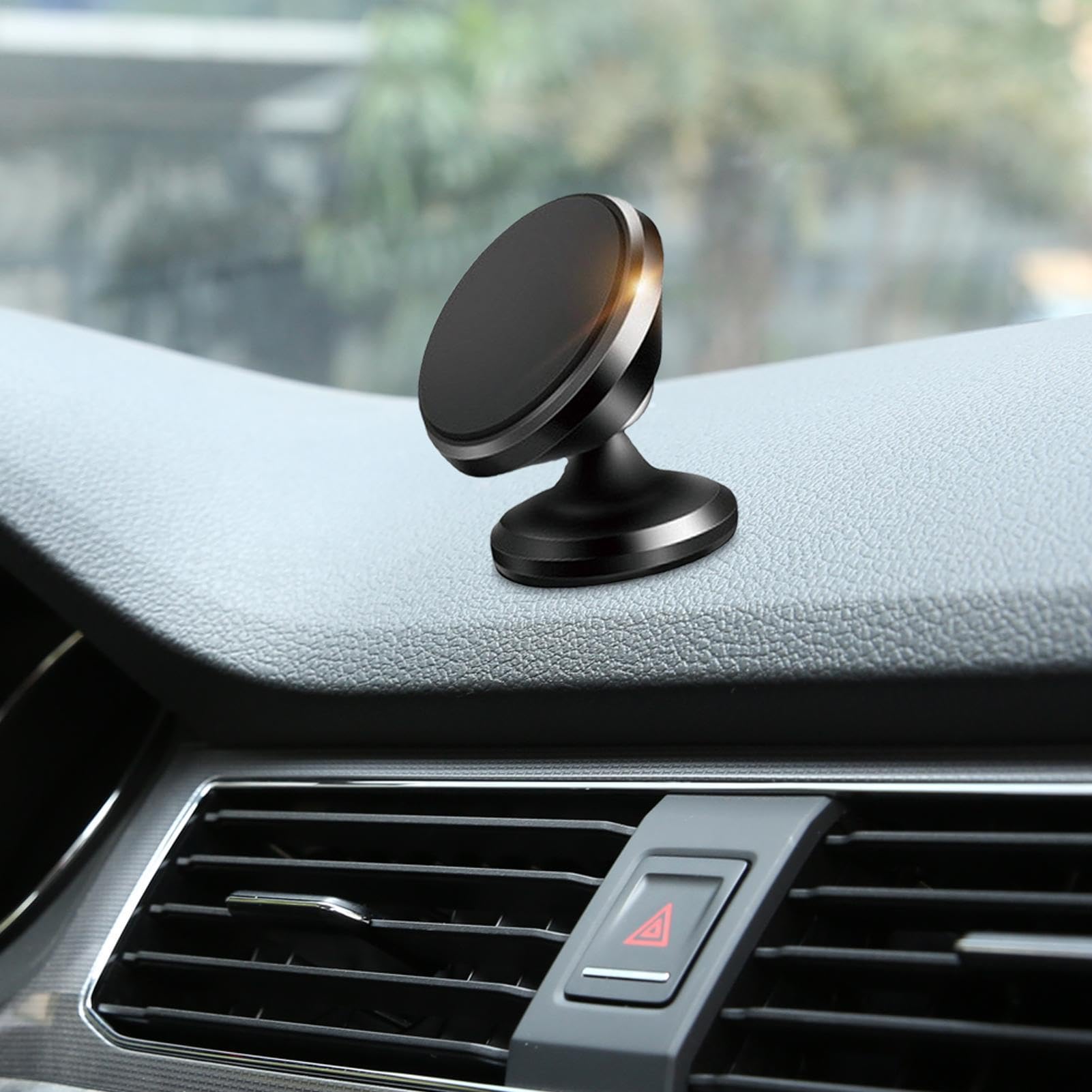 EsEico Magnetic Phone Holder for Car Dashboard, Phone Holder Fit Curved Flexible Rotation, Foldable Design Dash Car Mount Fits All Cell Phone, Dash Car Mount Fits All Cell Phone