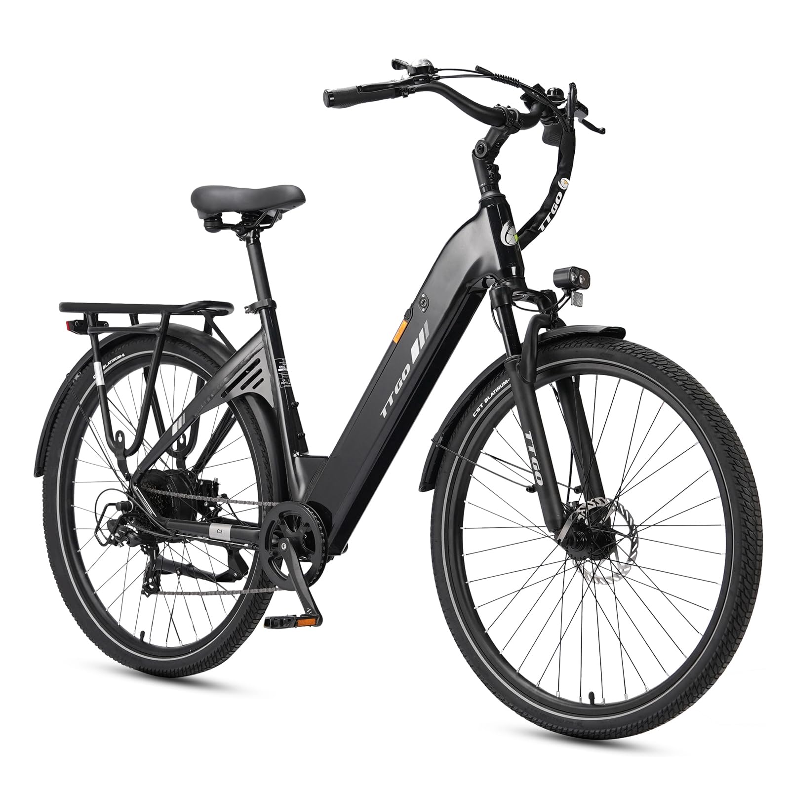 ttgo 28 Zoll E-Bike für Herren & Damen, C3 SE Elektrofahrrad mit 36V 18AH Akku, 250W Motor, bis zu 120 km Reichweite, E-Fahrrad mit 7-Gang-Schaltung, LCD-Display, 25 km/h Pedelec Citybike E Bike